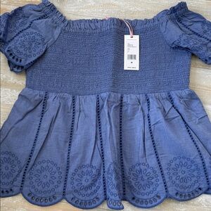 Vineyard VinesBlue Eyelet Off-Shoulder Top NWT